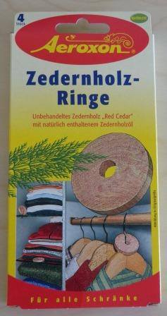 Zedernholz-Ringe 4 x 4 Stück 